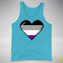 Asexual Pride 8-Bit Pixel Heart Premium Tank Top - Aqua Triblend